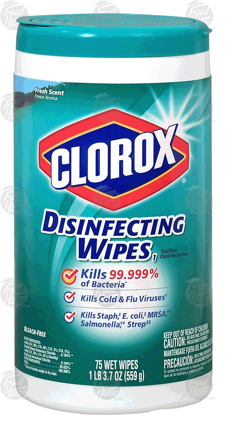 Clorox  disinfecting wet wipes, bleach-free, fresh scent, 7 x 8-inch wipes Full-Size Picture